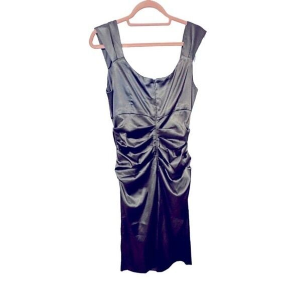 London Times Dark Grey Dress Sz 14 - Picture 7 of 9
